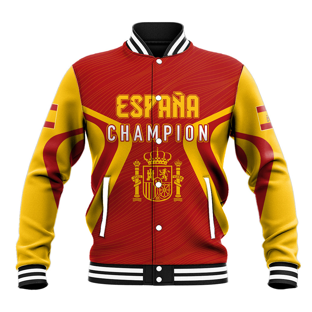 Personalised Spain Football Baseball Jacket World Cup Campeona 2023 La Roja LT7 - Wonder Print Shop