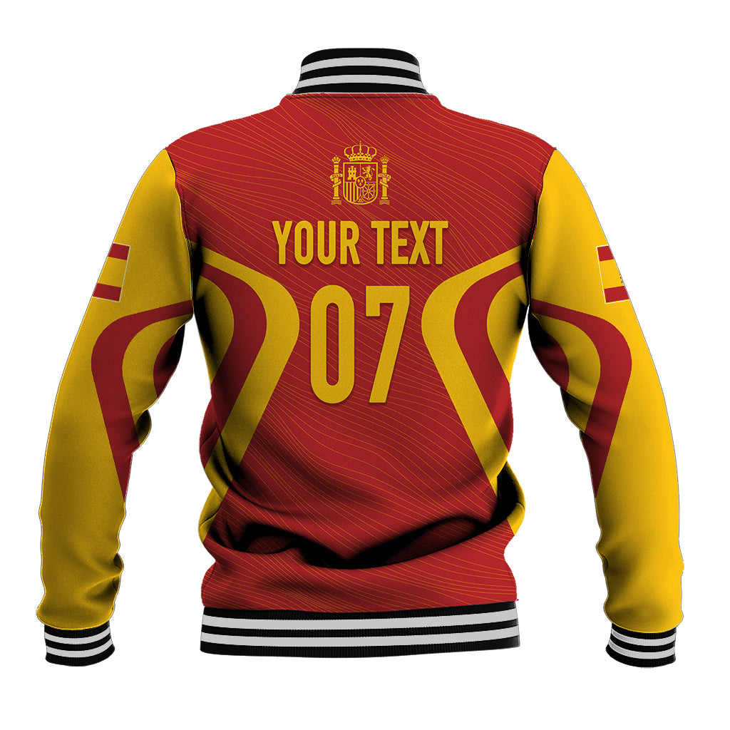 Personalised Spain Football Baseball Jacket World Cup Campeona 2023 La Roja LT7 - Wonder Print Shop