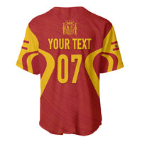 Personalised Spain Football Baseball Jersey World Cup Campeona 2023 La Roja LT7 - Wonder Print Shop