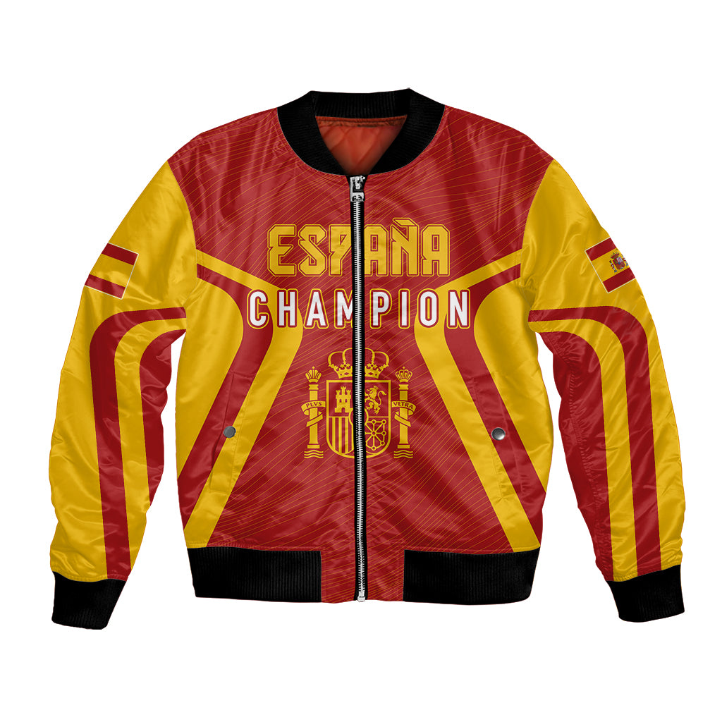 Personalised Spain Football Bomber Jacket World Cup Campeona 2023 La Roja LT7 - Wonder Print Shop
