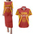 Personalised Spain Football Couples Matching Puletasi Dress and Hawaiian Shirt World Cup Campeona 2023 La Roja LT7 - Wonder Print Shop