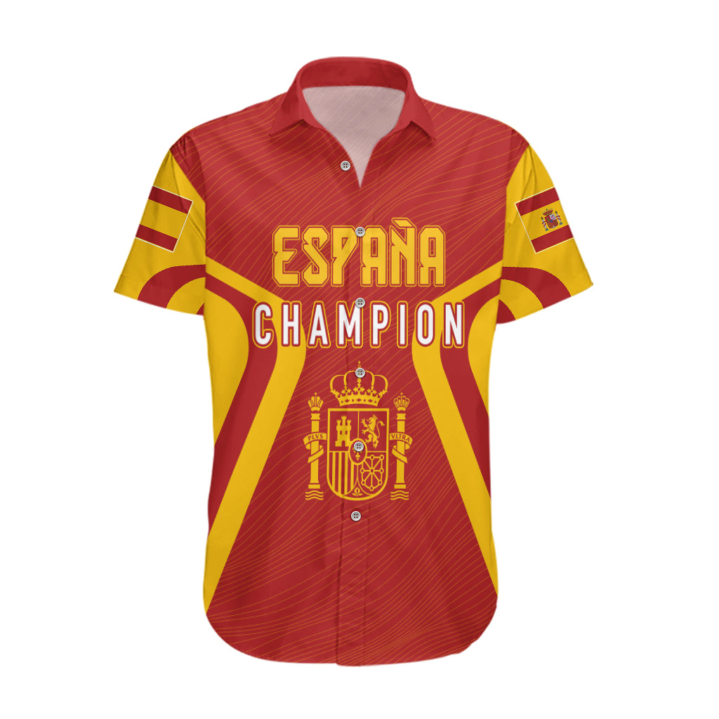 Personalised Spain Football Hawaiian Shirt World Cup Campeona 2023 La Roja - Wonder Print Shop