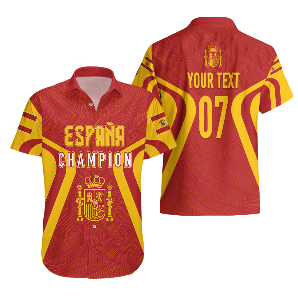 Personalised Spain Football Hawaiian Shirt World Cup Campeona 2023 La Roja - Wonder Print Shop
