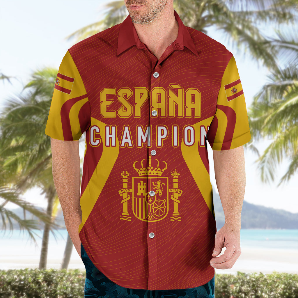 Personalised Spain Football Hawaiian Shirt World Cup Campeona 2023 La Roja - Wonder Print Shop