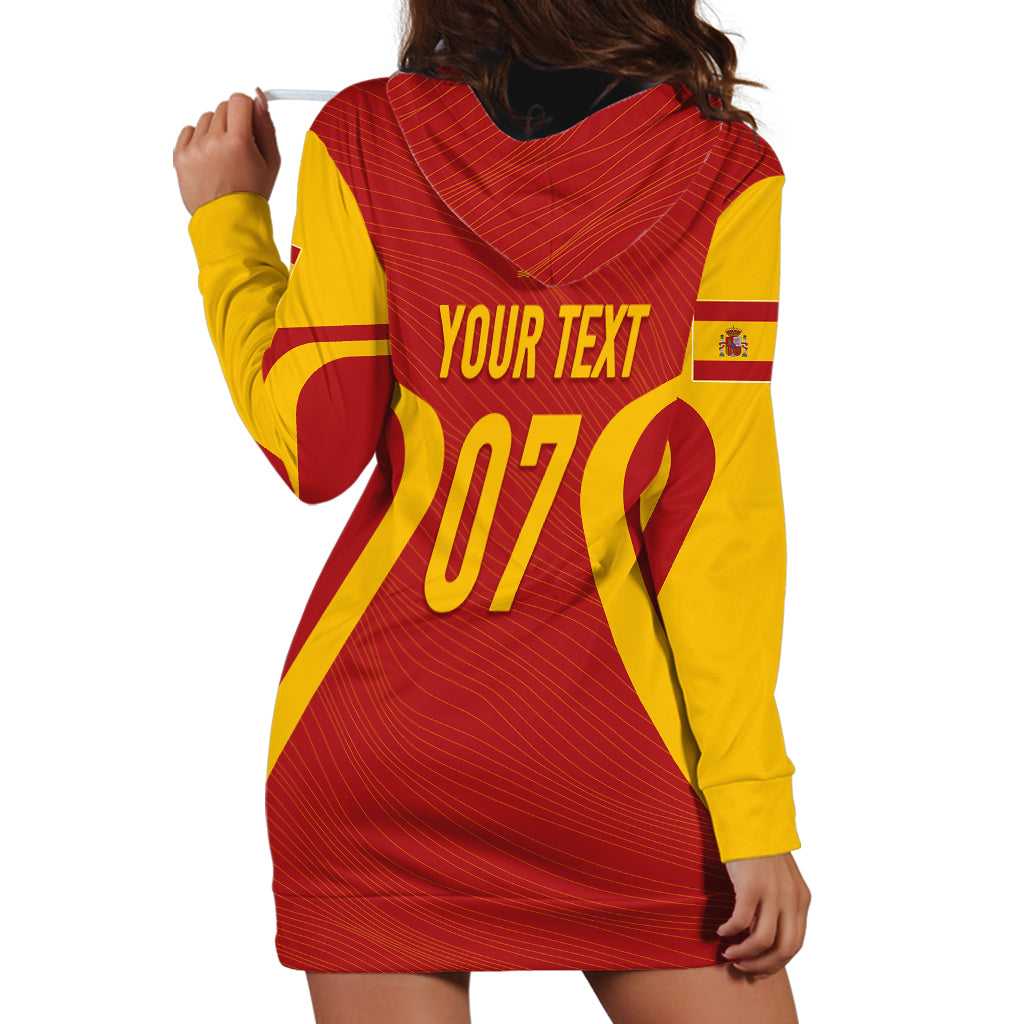 Personalised Spain Football Hoodie Dress World Cup Campeona 2023 La Roja - Wonder Print Shop