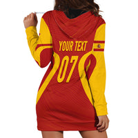 Personalised Spain Football Hoodie Dress World Cup Campeona 2023 La Roja - Wonder Print Shop