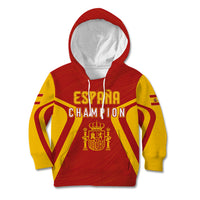 Personalised Spain Football Kid Hoodie World Cup Campeona 2023 La Roja - Wonder Print Shop