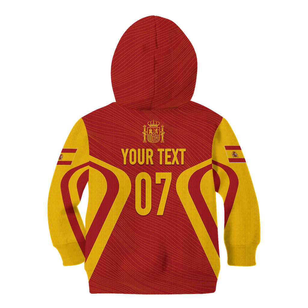 Personalised Spain Football Kid Hoodie World Cup Campeona 2023 La Roja - Wonder Print Shop