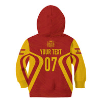 Personalised Spain Football Kid Hoodie World Cup Campeona 2023 La Roja - Wonder Print Shop