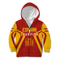 Personalised Spain Football Kid Hoodie World Cup Campeona 2023 La Roja - Wonder Print Shop
