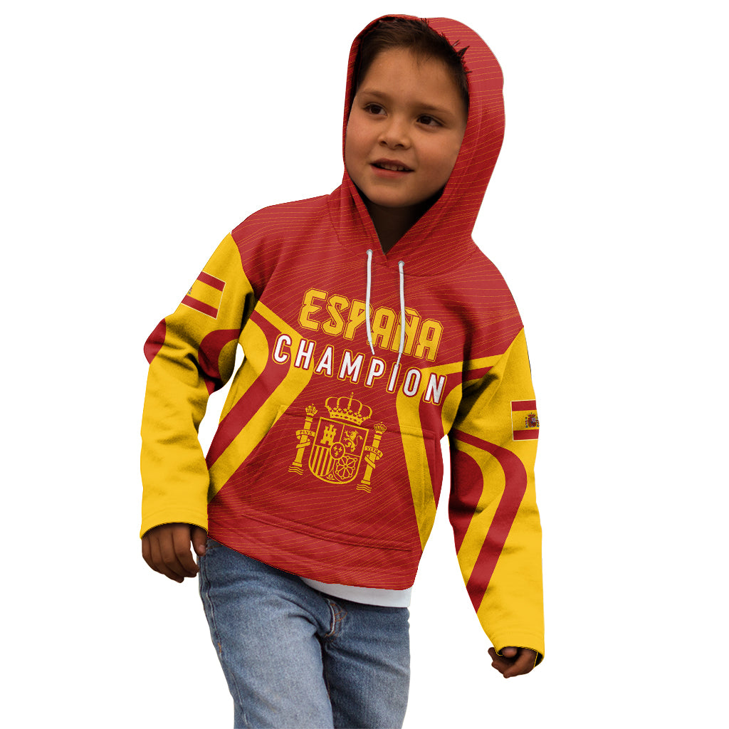 Personalised Spain Football Kid Hoodie World Cup Campeona 2023 La Roja - Wonder Print Shop