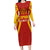 Personalised Spain Football Long Sleeve Bodycon Dress World Cup Campeona 2023 La Roja - Wonder Print Shop