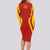 Personalised Spain Football Long Sleeve Bodycon Dress World Cup Campeona 2023 La Roja - Wonder Print Shop