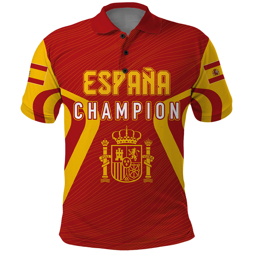 Personalised Spain Football Polo Shirt World Cup Campeona 2023 La Roja - Wonder Print Shop