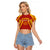 Personalised Spain Football Raglan Cropped T Shirt World Cup Campeona 2023 La Roja - Wonder Print Shop
