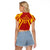 Personalised Spain Football Raglan Cropped T Shirt World Cup Campeona 2023 La Roja - Wonder Print Shop