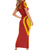 Personalised Spain Football Short Sleeve Bodycon Dress World Cup Campeona 2023 La Roja - Wonder Print Shop