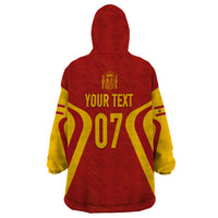 Personalised Spain Football Wearable Blanket Hoodie World Cup Campeona 2023 La Roja - Wonder Print Shop