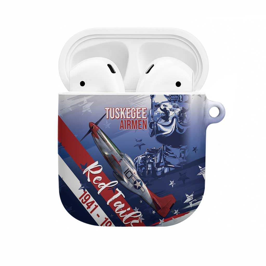 Tuskegee Airmen Red Tails AirPods Case Straighten Up and Fly Right - Blue White - Wonder Print Shop