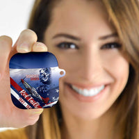 Tuskegee Airmen Red Tails AirPods Case Straighten Up and Fly Right - Blue White - Wonder Print Shop