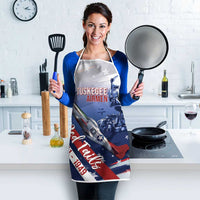 Tuskegee Airmen Red Tails Apron Straighten Up and Fly Right - Blue White - Wonder Print Shop