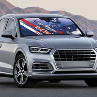 Tuskegee Airmen Red Tails Auto Sun Shade Straighten Up and Fly Right - Blue White - Wonder Print Shop