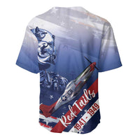 Tuskegee Airmen Red Tails Baseball Jersey Straighten Up and Fly Right - Blue White - Wonder Print Shop