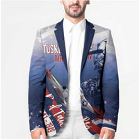 Tuskegee Airmen Red Tails Blazer Straighten Up and Fly Right - Blue White - Wonder Print Shop
