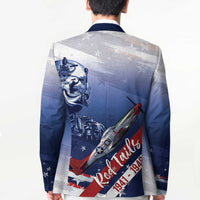 Tuskegee Airmen Red Tails Blazer Straighten Up and Fly Right - Blue White - Wonder Print Shop