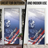 Tuskegee Airmen Red Tails Door Cover Straighten Up and Fly Right - Blue White - Wonder Print Shop