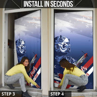 Tuskegee Airmen Red Tails Door Cover Straighten Up and Fly Right - Blue White - Wonder Print Shop