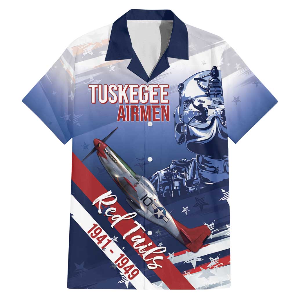 Tuskegee Airmen Red Tails Family Matching Mermaid Dress and Hawaiian Shirt Straighten Up and Fly Right - Blue White - Wonder Print Shop