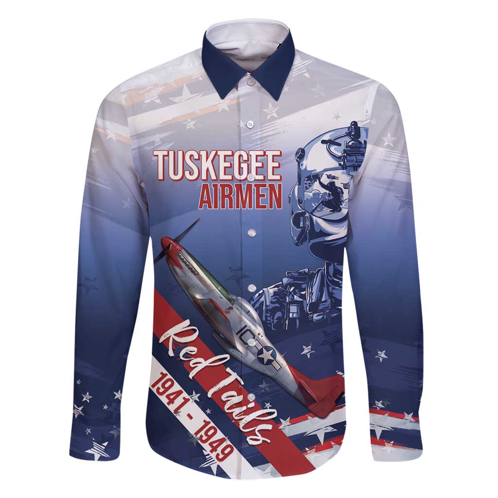 Tuskegee Airmen Red Tails Family Matching Mermaid Dress and Hawaiian Shirt Straighten Up and Fly Right - Blue White - Wonder Print Shop