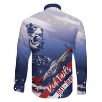 Tuskegee Airmen Red Tails Family Matching Tank Maxi Dress and Hawaiian Shirt Straighten Up and Fly Right - Blue White - Wonder Print Shop