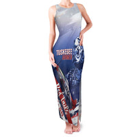 Tuskegee Airmen Red Tails Family Matching Tank Maxi Dress and Hawaiian Shirt Straighten Up and Fly Right - Blue White - Wonder Print Shop