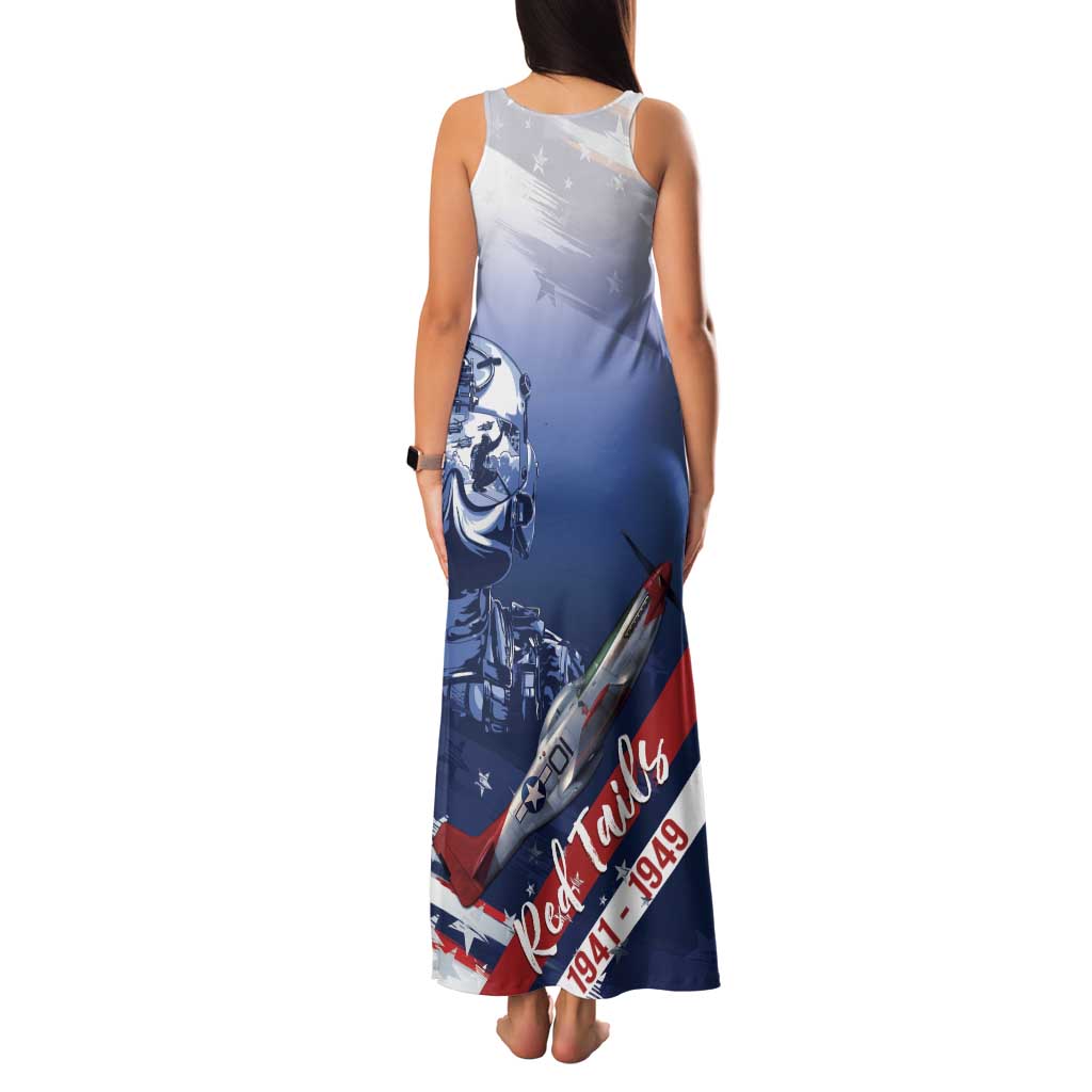 Tuskegee Airmen Red Tails Family Matching Tank Maxi Dress and Hawaiian Shirt Straighten Up and Fly Right - Blue White - Wonder Print Shop