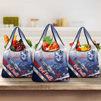 Tuskegee Airmen Red Tails Grocery Bag Straighten Up and Fly Right - Blue White - Wonder Print Shop