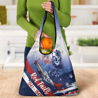 Tuskegee Airmen Red Tails Grocery Bag Straighten Up and Fly Right - Blue White - Wonder Print Shop