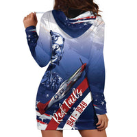 Tuskegee Airmen Red Tails Hoodie Dress Straighten Up and Fly Right - Blue White - Wonder Print Shop