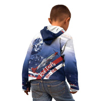 Tuskegee Airmen Red Tails Kid Hoodie Straighten Up and Fly Right - Blue White - Wonder Print Shop