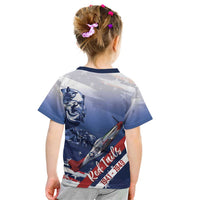 Tuskegee Airmen Red Tails Kid T Shirt Straighten Up and Fly Right - Blue White - Wonder Print Shop