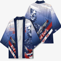 Tuskegee Airmen Red Tails Kimono Straighten Up and Fly Right - Blue White - Wonder Print Shop