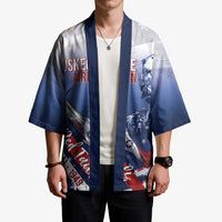 Tuskegee Airmen Red Tails Kimono Straighten Up and Fly Right - Blue White - Wonder Print Shop