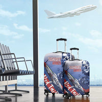 Tuskegee Airmen Red Tails Luggage Cover Straighten Up and Fly Right - Blue White - Wonder Print Shop