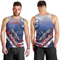Tuskegee Airmen Red Tails Men Tank Top Straighten Up and Fly Right - Blue White - Wonder Print Shop