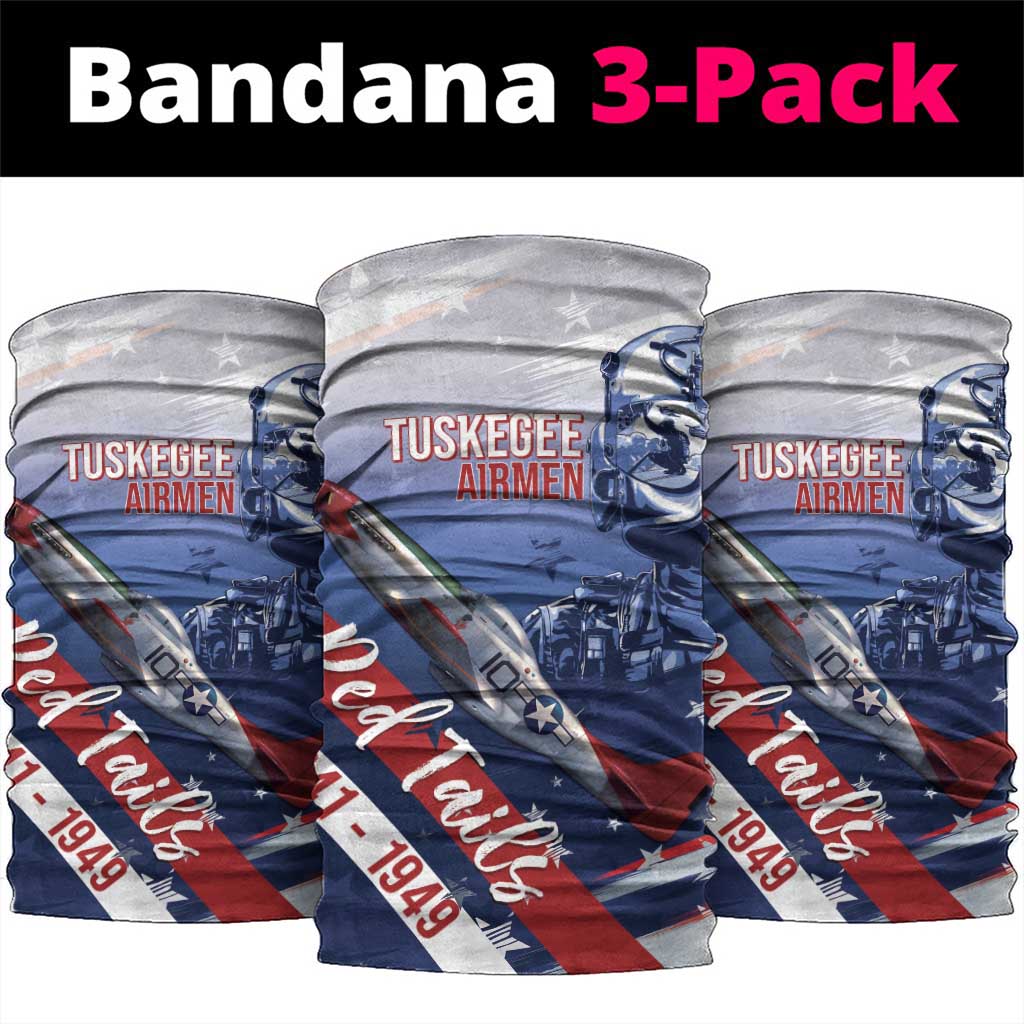 Tuskegee Airmen Red Tails Neck Gaiter Straighten Up and Fly Right - Blue White - Wonder Print Shop