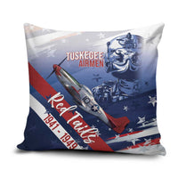 Tuskegee Airmen Red Tails Pillow Cover Straighten Up and Fly Right - Blue White - Wonder Print Shop