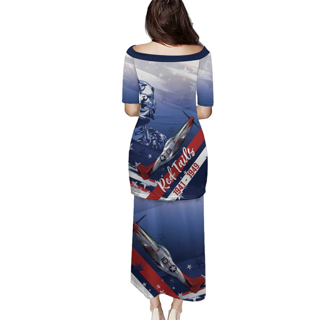 Tuskegee Airmen Red Tails Puletasi Straighten Up and Fly Right - Blue White - Wonder Print Shop