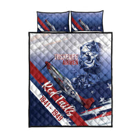 Tuskegee Airmen Red Tails Quilt Bed Set Straighten Up and Fly Right - Blue White - Wonder Print Shop