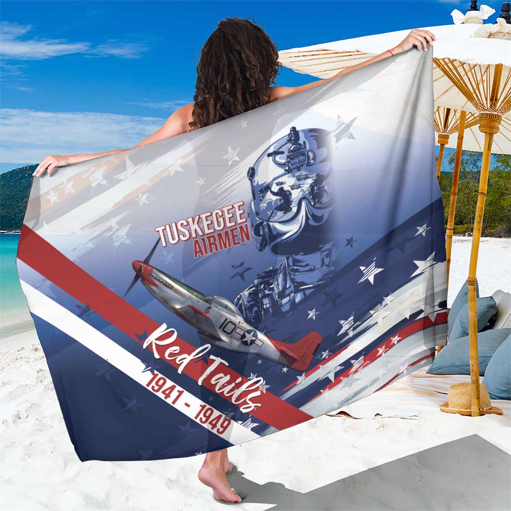 Tuskegee Airmen Red Tails Sarong Straighten Up and Fly Right - Blue White - Wonder Print Shop